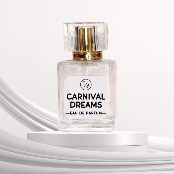Carnival Dreams eau de parfum bottle on white background