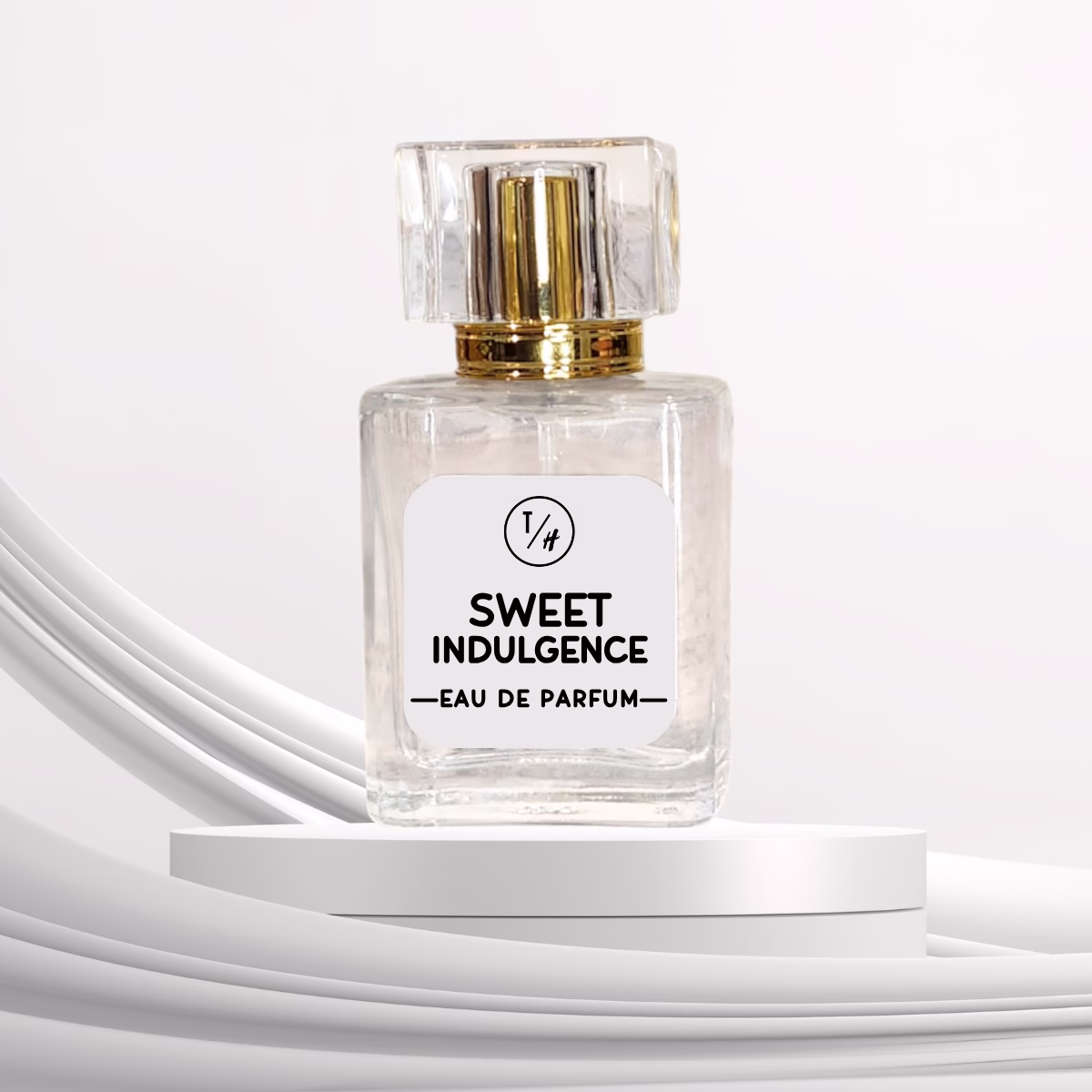 Sweet Indulgence eau de parfum bottle on white background